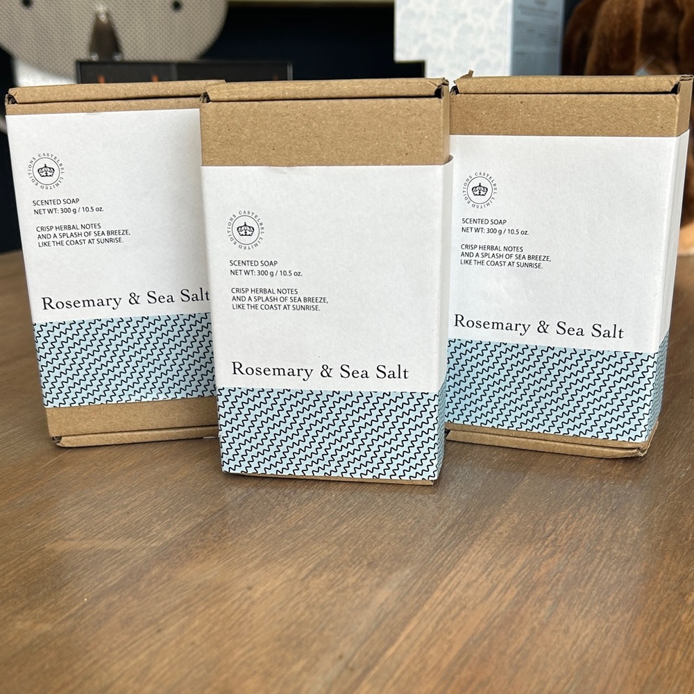 Rosemary & Sea Salt Scented Soap - White and Brown